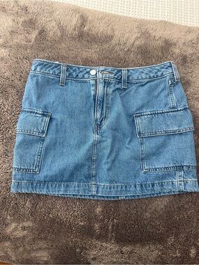 Levi's Light Blue Denim Cargo Mini Skirt